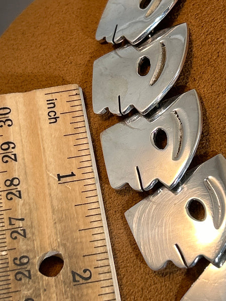 Vintage Mexican Sterling Silver Face Set Artist unknown