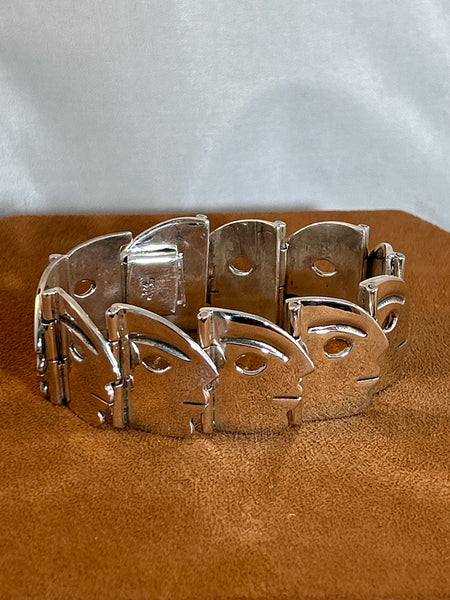 Vintage Mexican Sterling Silver Face Set Artist unknown