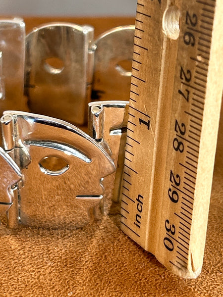 Vintage Mexican Sterling Silver Face Set Artist unknown