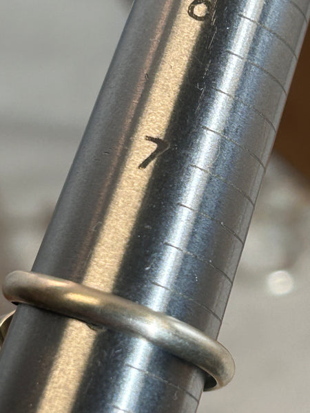 Three Stone Heart Ring by First American Traders.