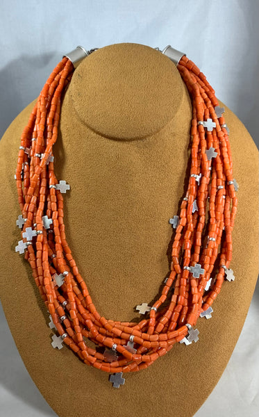 Twelve Strand Coral Necklace by Dennis Hogan