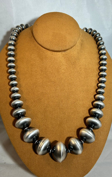 26 Inch Old Fashioned Navajo Bead Necklace by Ruby Haley