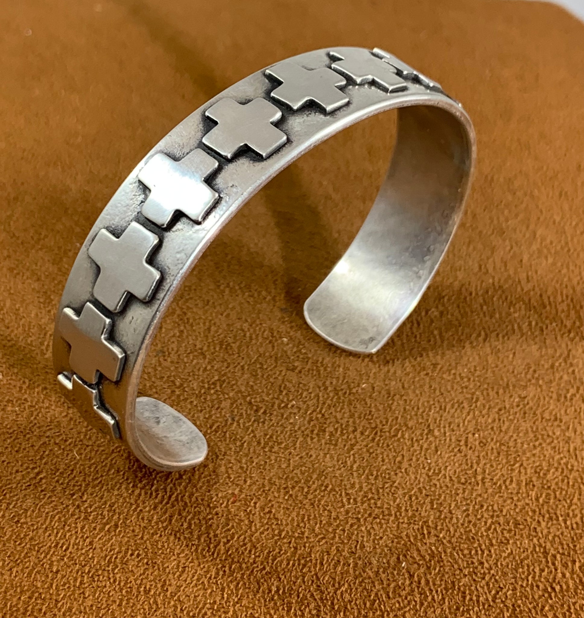 11 Cross Silver Bracelet by Dennis Hogan