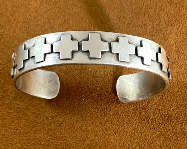 11 Cross Silver Bracelet by Dennis Hogan