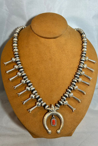 High Polish and Old Fashioned Squash Blossom Necklace by Ruby Haley