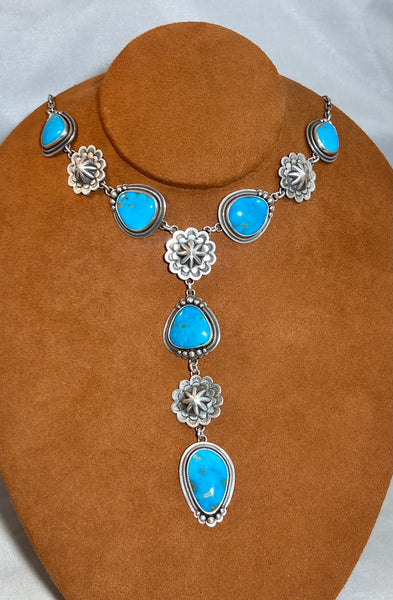 Lariat Turquoise Necklace by Keri Muñiz