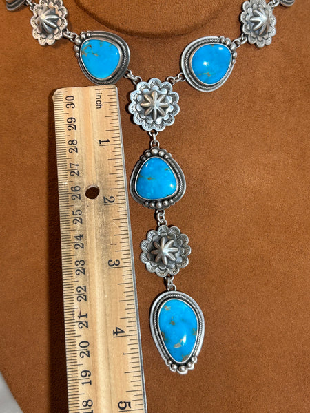 Lariat Turquoise Necklace by Keri Muñiz