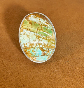 Mosaic Cerrillos Turquoise Ring by Gloria Sawin