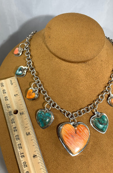 Heart Charm Necklace by Oscar Betz