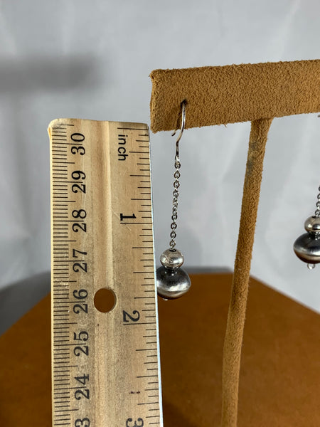 Navajo Bead and Chain Earrings by Veltenia Haley