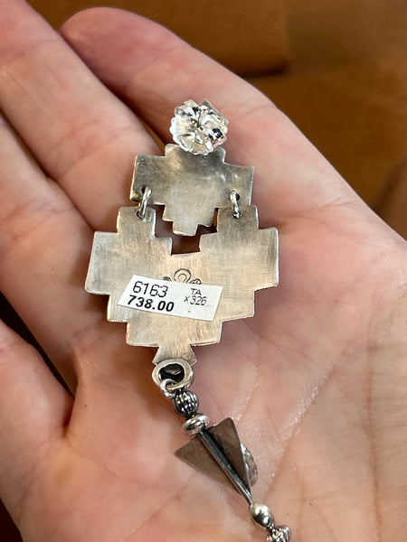 Citrine and Carnelian Earrings by Teresa Archibeque