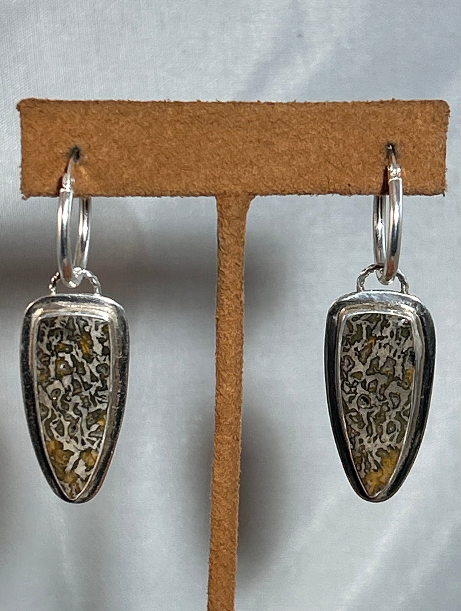Petrified Wood Earrings by Dezbah Stumpff