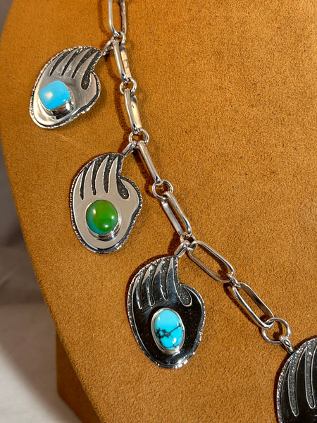 Bear Claw Turquoise Necklace by Marie Jackson