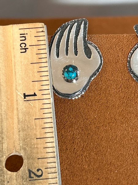 Bear Claw Turquoise Earring by Marie Jackson