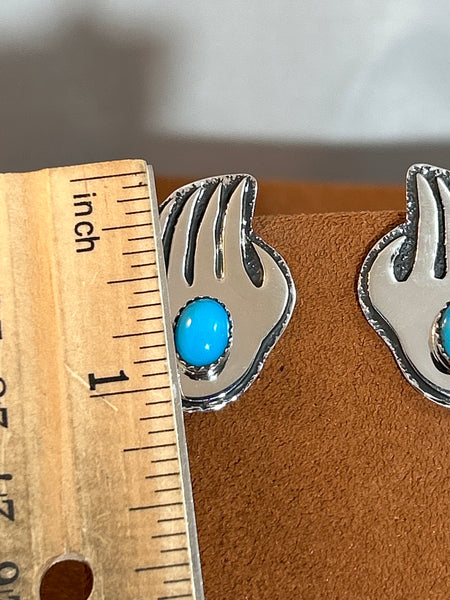 Bear Claw Turquoise Earring by Marie Jackson