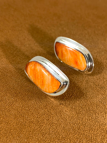 Orange Spiny Oyster Earrings by Marie Jackson