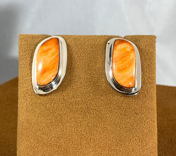 Orange Spiny Oyster Earrings by Marie Jackson