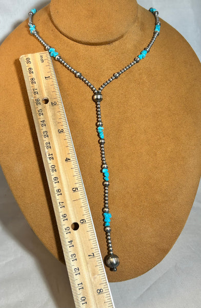 Navajo Bead Lariat Necklace by First American Traders