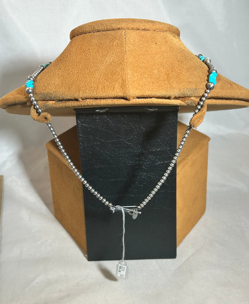 Navajo Bead Lariat Necklace by First American Traders