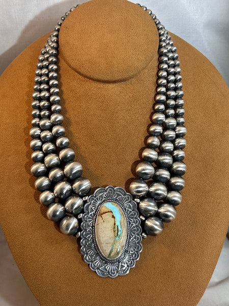 Boulder Turquoise Cleopatra Necklace by Sunshine Reeves and Kevin Randall Studios (Copy)