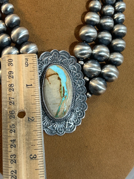 Boulder Turquoise Cleopatra Necklace by Sunshine Reeves and Kevin Randall Studios (Copy)