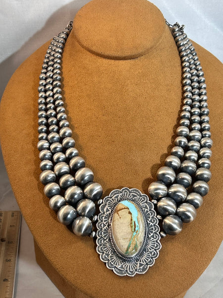 Boulder Turquoise Cleopatra Necklace by Sunshine Reeves and Kevin Randall Studios (Copy)