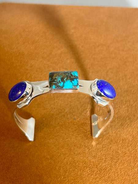 Lapis and Turquoise Cuff by Birch Driver