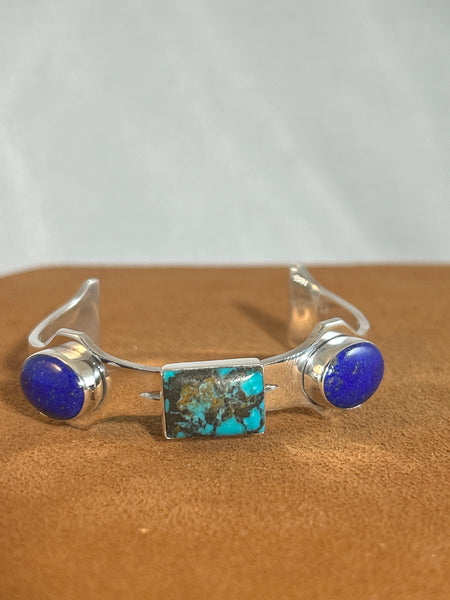 Lapis and Turquoise Cuff by Birch Driver