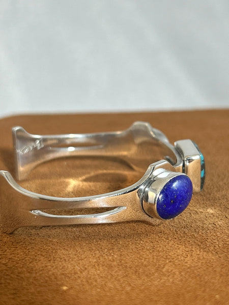 Lapis and Turquoise Cuff by Birch Driver