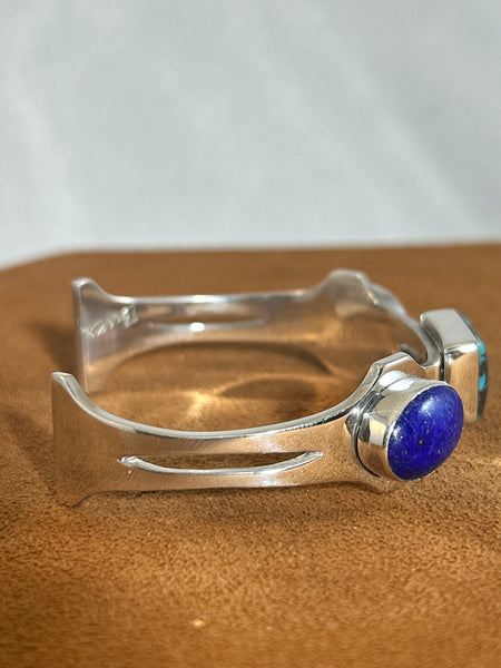 Lapis and Turquoise Cuff by Birch Driver