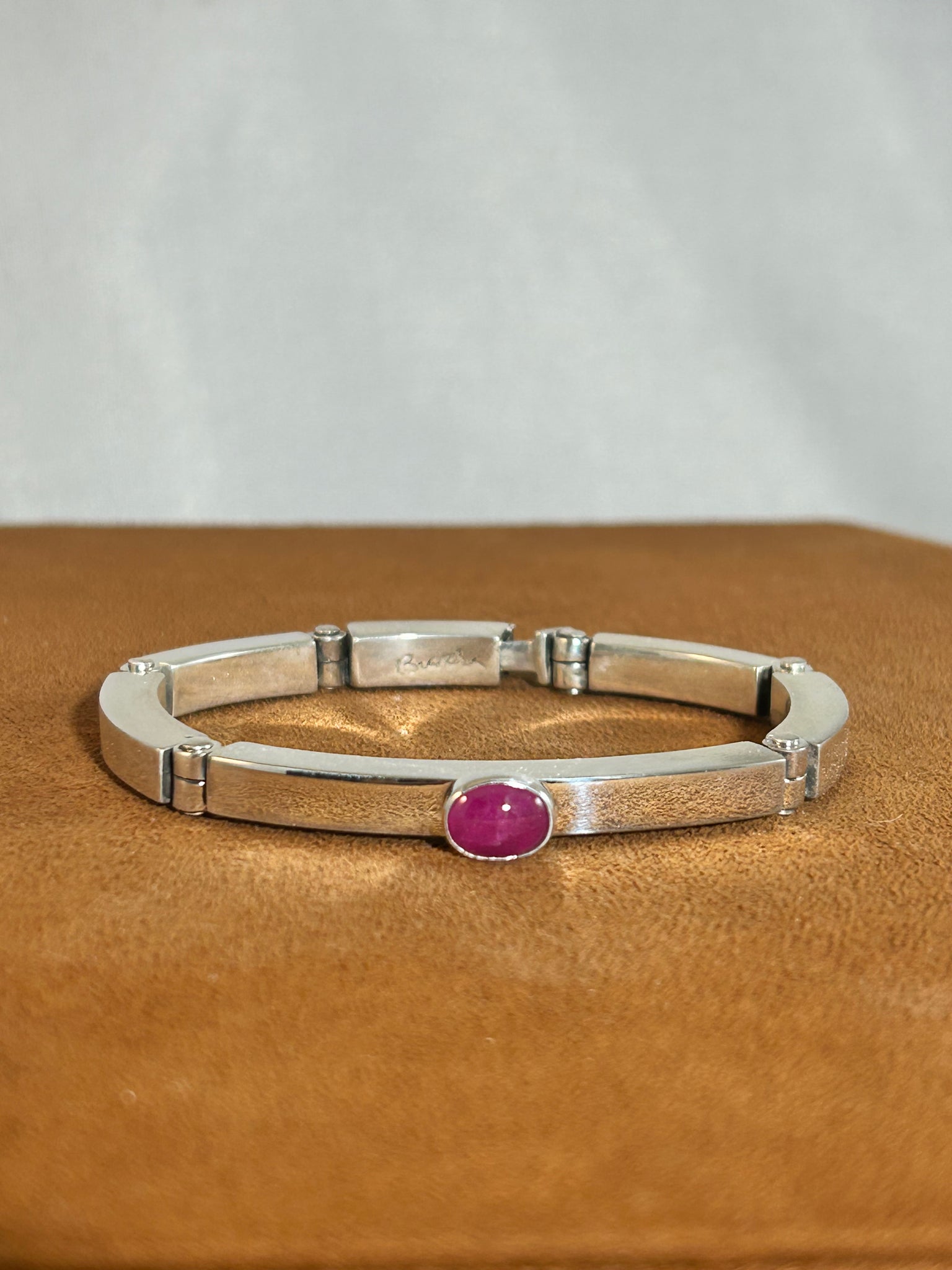 Hinged Ruby Bracelet by Burch Driver