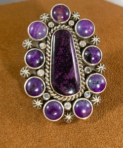 Sugilite Cluster Ring by Jeanette Nelson