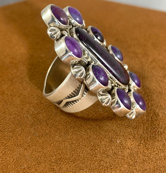 Sugilite Cluster Ring by Jeanette Nelson