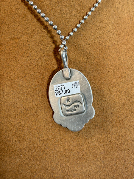 Kingman Turquoise Pendant Necklace by Keri Muñiz