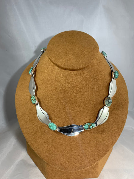 Turquoise Wave Necklace by Anne Forbes