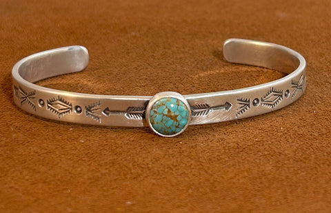 Thin Turquoise Cuff by Keri Muñiz