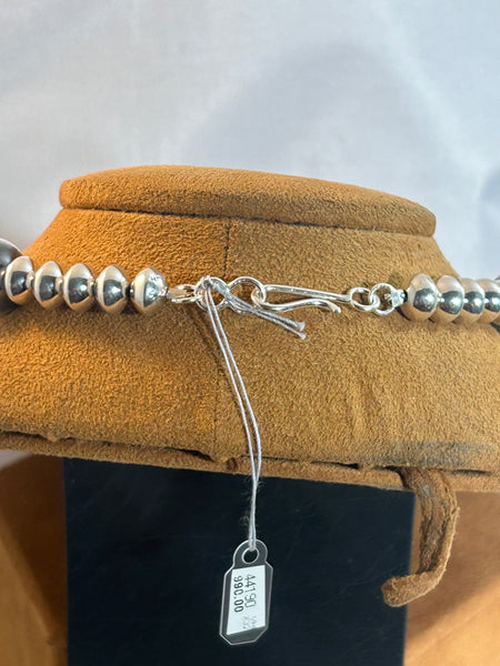 20" High Polish Alternating Navajo Bead Necklace by Ruby Haley