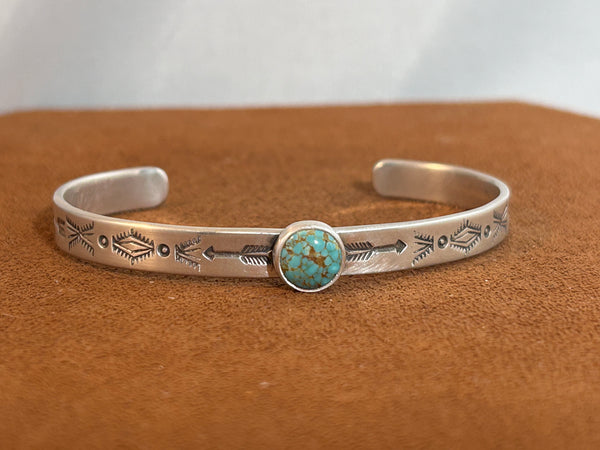 Thin Turquoise Cuff by Keri Muñiz