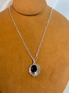 Reversible Black and White Pendant on Chain by Don Lucas
