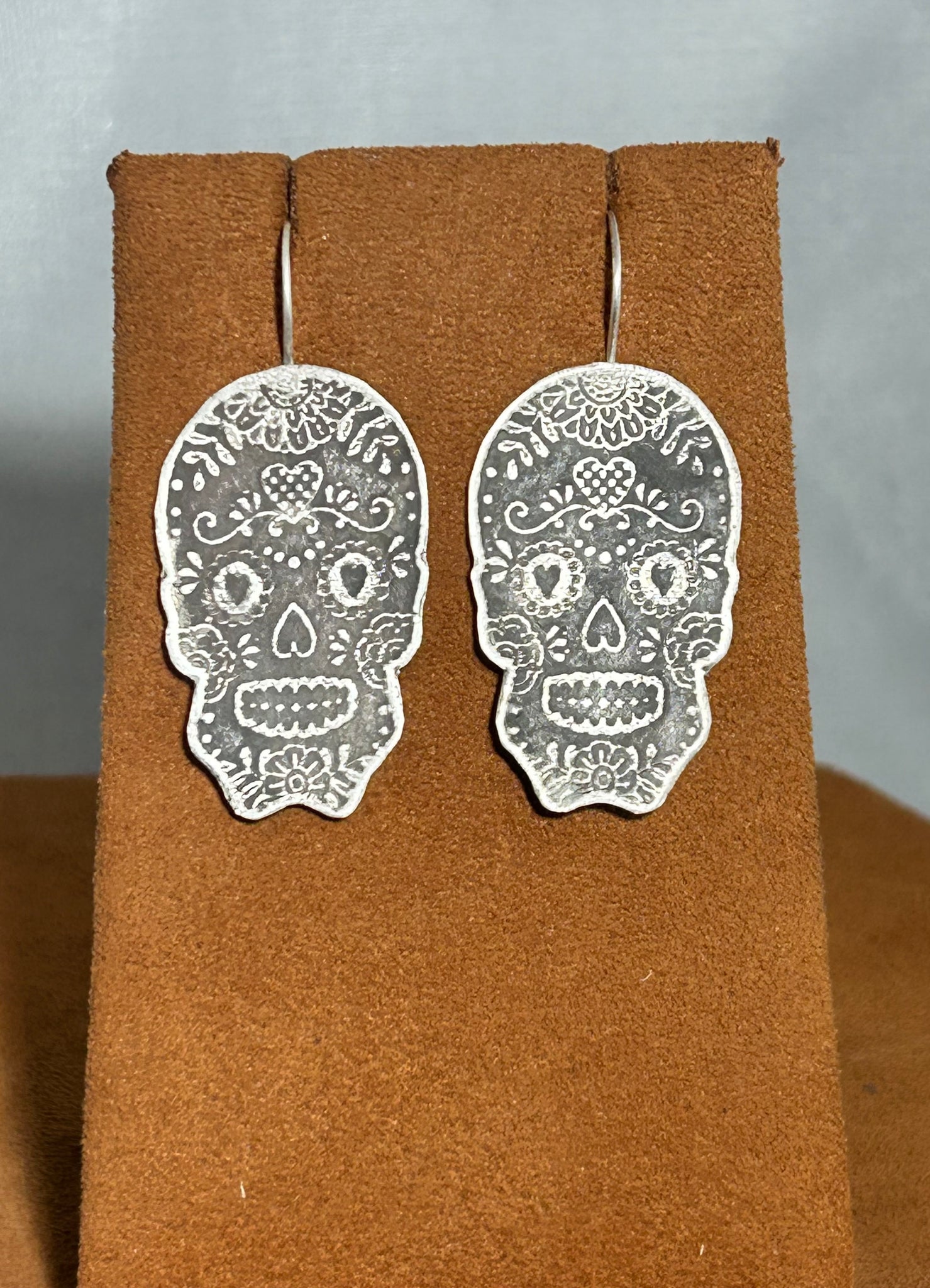 Day of the Dead Floral Skull Earring by Petra Nalini Palmer