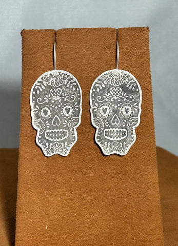 Day of the Dead Floral Skull Earring by Petra Nalini Palmer