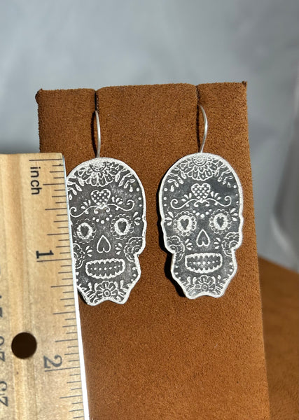 Day of the Dead Floral Skull Earring by Petra Nalini Palmer