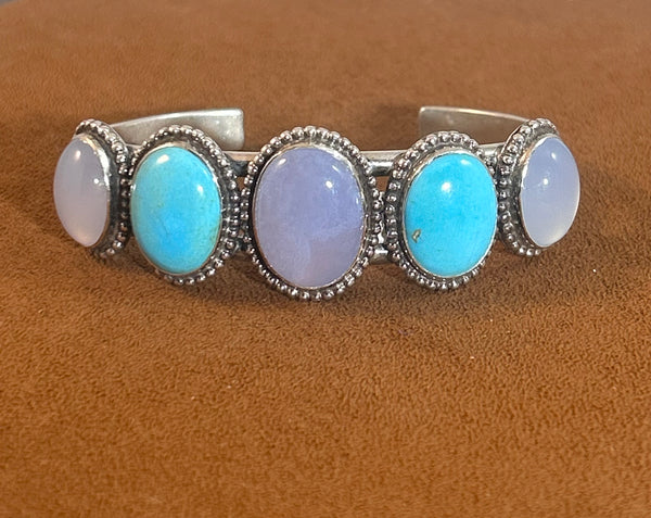 Turquoise Moon Cuff by Don Lucas