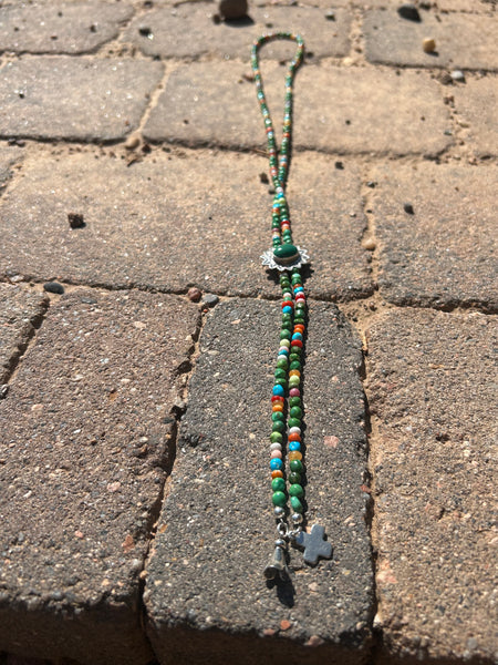 Multi-Stone Bolo Necklace by Don Lucas