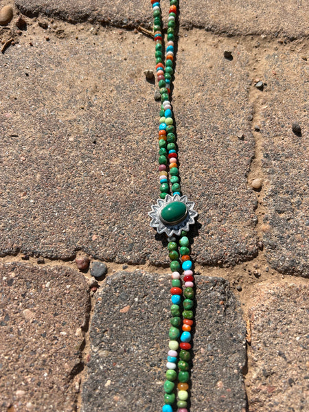Multi-Stone Bolo Necklace by Don Lucas