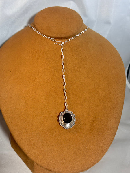 Reversible Black and White Pendant on Chain by Don Lucas