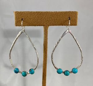 Turquoise Teardrop Earrings by Richard Schmidt