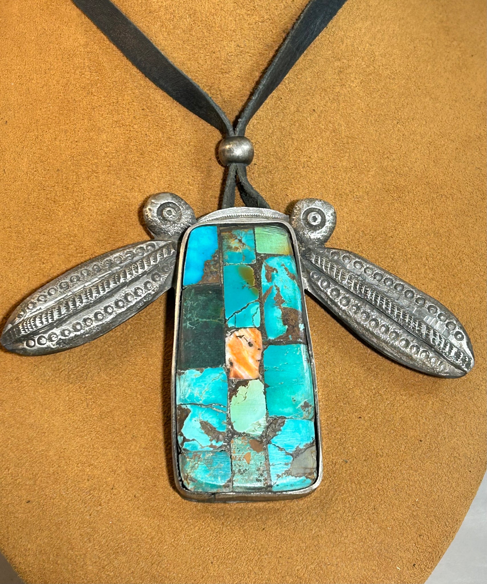 Large Mosaic Moth Necklace by Jock Favour