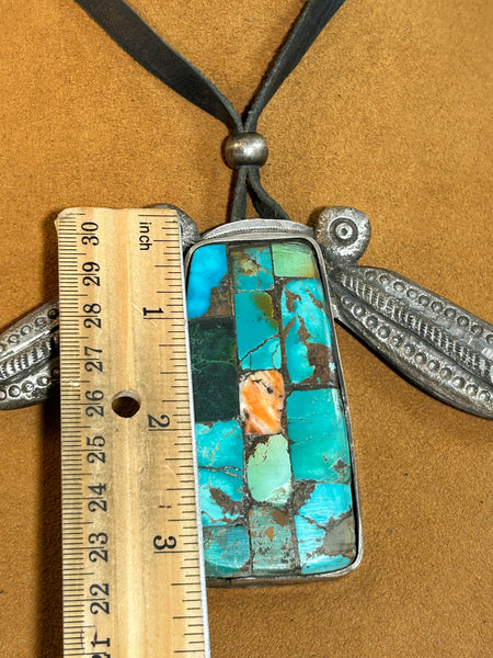 Large Mosaic Moth Necklace by Jock Favour