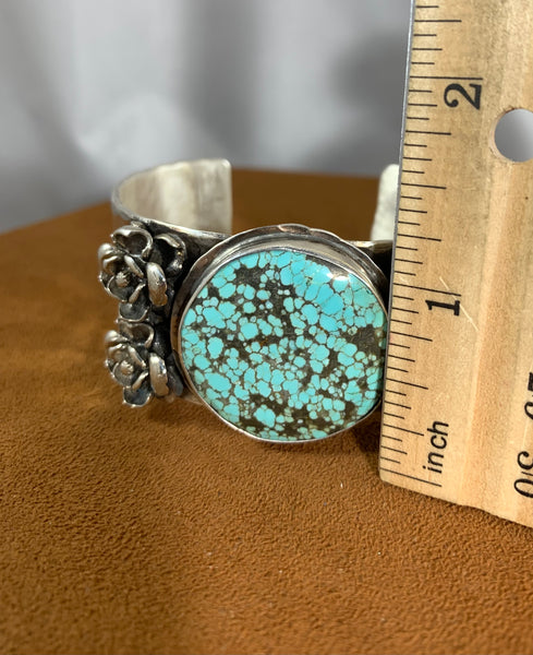 Turquoise Rose Cuff by Richard Schmidt